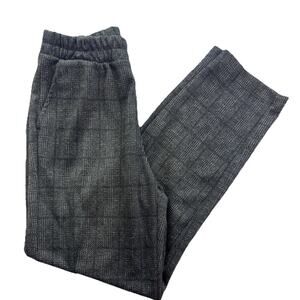 A New Day Pants Womens XS Black Gray Plaid Pull On Stretchy Side Pockets Corp